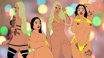 Algunos de los más calientes Big Dick Grandes culos de burbujas que aparecen en el Trans Toonz parte del backalley en sus propios dibujos animados xxx vídeos