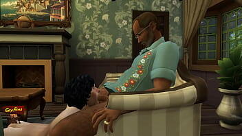 La visita sorpresa del abuelo para follar mi dulce y joven culo gay - Sims 4